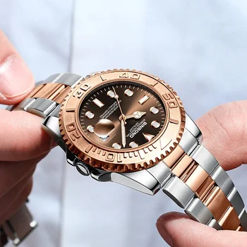 Модные Деловые часы Для Мужчин Люксового бренда, Классический Дизайн, Стальные кварцевые наручные часы, Модные Мужские Водонепроницаемые Светящиеся часы 2023