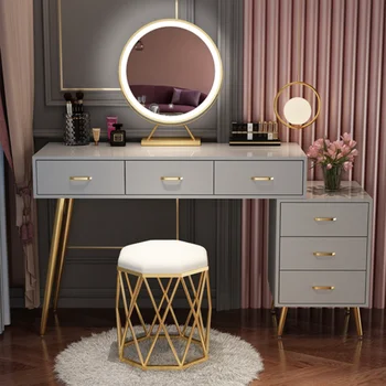 Встроенный в шкаф настольный светильник Роскошная Стеклянная спальня для макияжа Небольшая квартира Современный минималистичный шкаф в скандинавском стиле