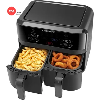 Фритюрница Chefman TurboFry Digital Touch с двумя корзинами, XL 9 Qt, 1500 Вт, черная