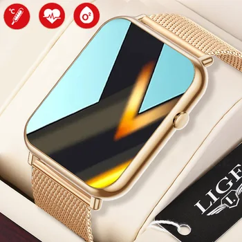 Модные смарт-часы Lige, женские,мужские, фитнес-браслет, напоминание о вызове, температурные интеллектуальные часы relojes для Android ios, умные часы