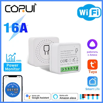 CoRui Tuya Wifi Smart Switch Модуль 16A Поддержка 2-полосного Управления Беспроводной Таймер Голосового Управления Умный Дом С Alexa Google Home