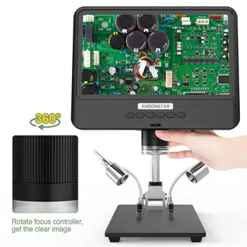 Andonstar AD208S Цифровой Микроскоп 260x8,5 Дюймов ЖК Дисплей Экран USB Микроскоп Регулируемый 1080 P Область для SMT/PCB Инструмент для Пайки