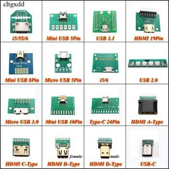 cltgxdd Тестовая печатная плата Mini/Micro USB для iPhone 5 5S 6 Type-C/HDMI-com/USB 2.0 3.0 3.1 Зарядная док-станция Flex Easy Test Tool board