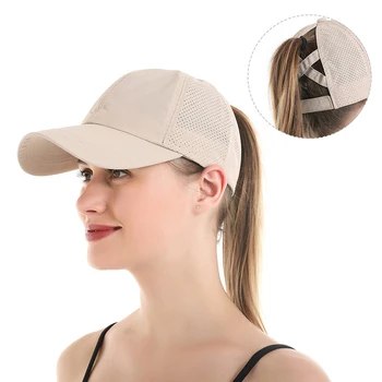 2023 кепка на все сезоны модная простая уличная дышащая солнцезащитная шляпа, спортивная бейсболка, шляпа с конским хвостом, женский стиль