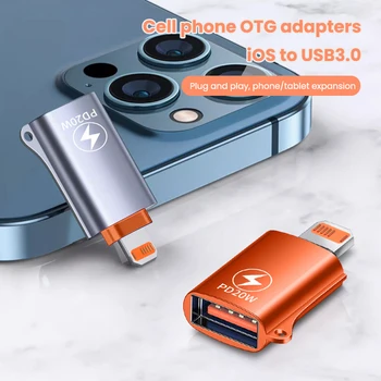 OLAF 20 Вт USB 3,0 к Lightning OTG Адаптер Передачи данных Для iPhone 13 12 11 Pro XS Max XR X 8 7 6 iPad Tablet Конвертер Данных
