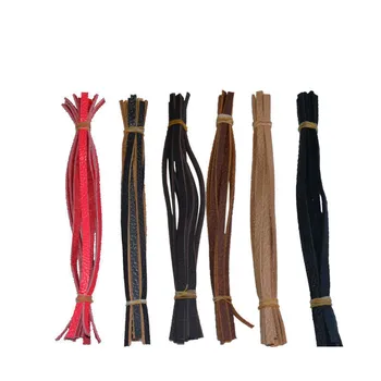 Веревка из натуральной воловьей кожи для кожаного ремня, Красочный кожаный ремень, Оливковая пряжка, нос с пряжкой, 5 мм x 20 см x 10 шт.