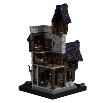 Строительные блоки MOC в стиле Ретро The Dreamer, средневековый замок Крылхан, набор темных Архитектурных кирпичей, игровые игрушки MOC, подарки на День рождения для детей
