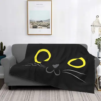 Черное одеяло для кошек, Флисовое Летнее Милое домашнее животное, Простой стиль, Дышащее Супер Мягкое одеяло для постельных принадлежностей, Офисные накидки для постельных принадлежностей 1