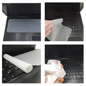 Универсальная Защитная Крышка Клавиатуры Ноутбука, Пленка для клавиатуры Ноутбука от 13 до 17 дюймов, Водонепроницаемый Пылезащитный Силикон для Macbook