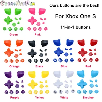 1 комплект 10 Цветов Сплошной RB LB Бампер RT LT Кнопки Запуска Mod Kit для Microsoft Xbox One S Тонкий Контроллер Аналоговый Джойстик Dpad