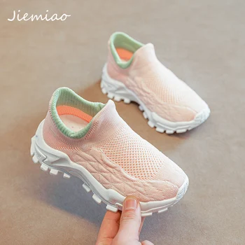 JIEMIAO 2021 Новая Летняя Осенняя детская обувь Сетчатая Дышащая спортивная обувь для мальчиков и девочек, Детские повседневные кроссовки, обувь для малышей