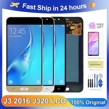 J320 Оригинальный Экран 5,0 Для Samsung Galaxy J3 2016 J320H J320FN ЖК-дисплей с Сенсорным экраном Дигитайзер В Сборе Запасные Части