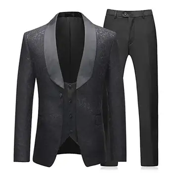 мужской костюм terno masculino, комплект из 3 предметов, Смокинги, Винтажный Свадебный костюм для жениха, Вечерний Смокинг для выпускного вечера (куртки + жилет + брюки), костюм homme