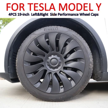 NITOYO, 4 шт., Сменная автомобильная крышка ступицы, Полная крышка обода для Tesla Model Y, 19-дюймовые колпачки для колес 2018-2023