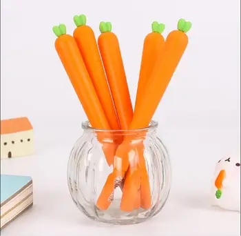 гелевые ручки в форме моркови, 15 штук, 0,5 мм, 15,5 см, заправки длиной, можно заменить, бесплатная доставка