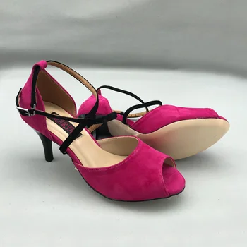 Классические танцевальные туфли для фламенко на каблуке 7,5 см, Туфли для аргентинского танго, модные туфли, свадебные туфли MST6255RBSL, Кожаная твердая подошва